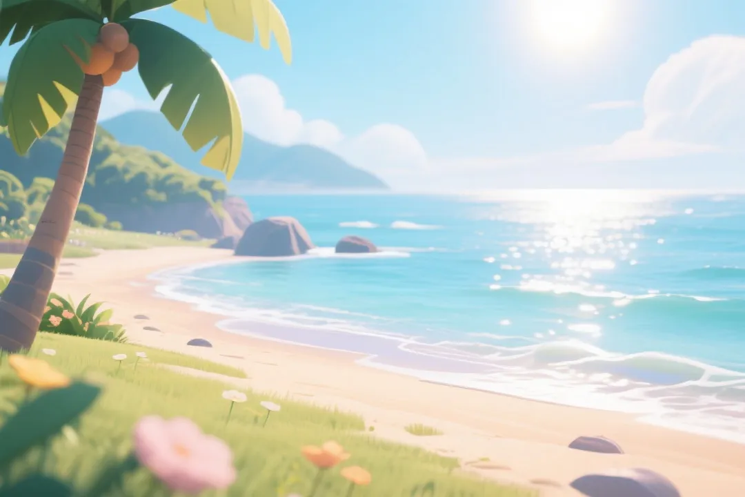海边与光影的轻松氛围插图