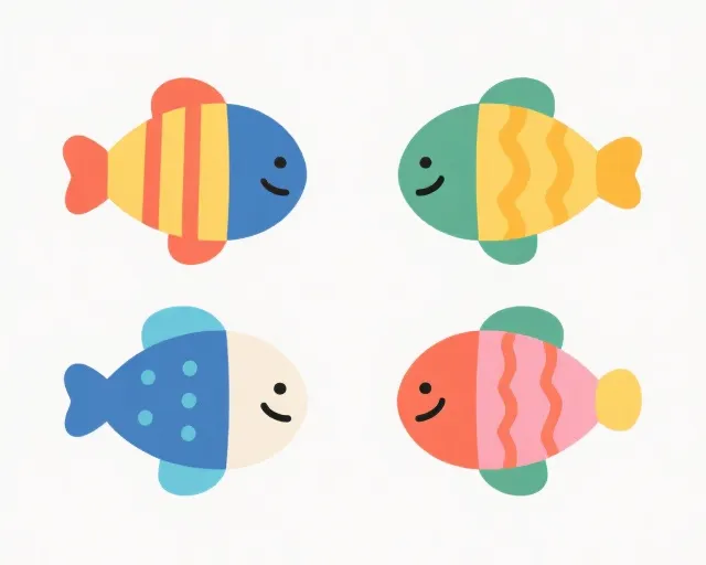 友好的海洋角色插图